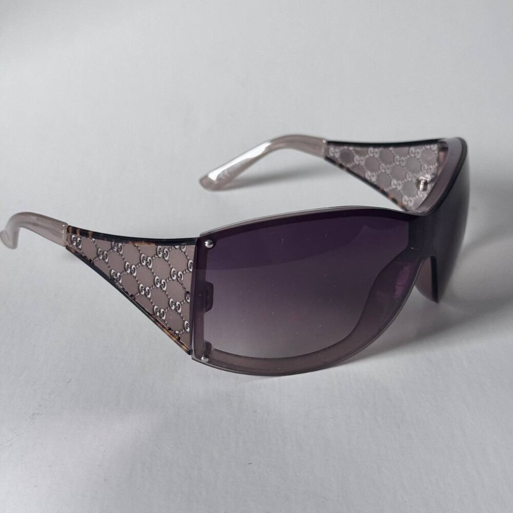 Vintage Authentic GUCCI Women’s Brown Sunglasses with Purple/Brown Lenses - Picture 4 of 13